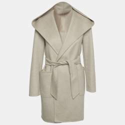 مملوكة مسبقًا معطف ماكس مارا بقلنسوة كشمير بيج مقاس صغير - سمول