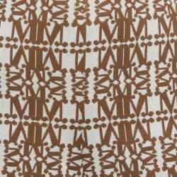 Pre Owned Max Mara Brown Monogram Stretch Knit Trousers L