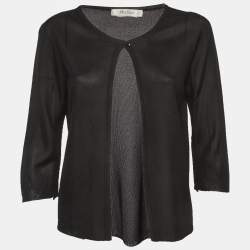Pre Owned Max Mara Black Knit Cardigan M