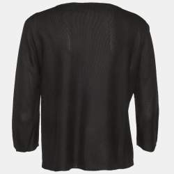 Pre Owned Max Mara Black Knit Cardigan M