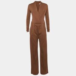 مملوكة مسبقًا Max Mara Brown Jersey Jumpsuit M
