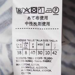 Pre Owned فستان ماكـس مارا ميدي قطن مطبوع أزرق/أبيض مقاس متوسط - ميديوم