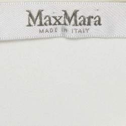 مملوكة مسبقًا Max Mara Cream Jersey and Silk Long Sleeve Top M