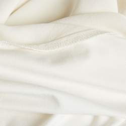 مملوكة مسبقًا Max Mara Cream Jersey and Silk Long Sleeve Top M