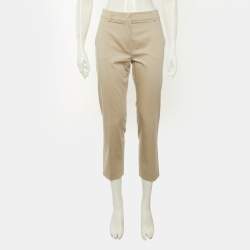 Pre Owned بنطال مكس مارا قطن بيج مقاس وسط (ميديم)