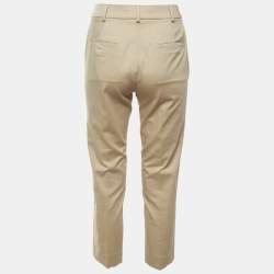 Pre Owned بنطال مكس مارا قطن بيج مقاس وسط (ميديم)