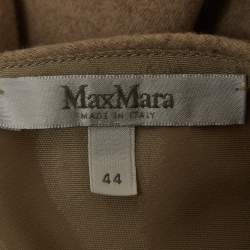 مملوكة مسبقًا Max Mara Beige Felt A-Line Midi Dress M