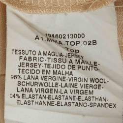 Pre Owned Max Mara Beige Jersey Turtleneck Top XL