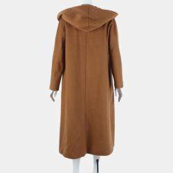 Pre Owned Max Mara Brown Studio hooded coat Size FR 34