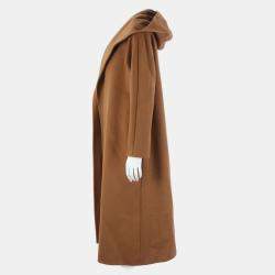 Pre Owned Max Mara Brown Studio hooded coat Size FR 34