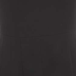 Pre Owned  Max Mara Black Crepe Sleeveless Pleated Midi Dress XS