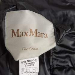 Pre Owned Max Mara The Cube Black Nylon Blend Reversible Quilted Novef Down Jacket L