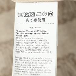 Pre Owned Max Mara Beige Logo Printed Cashmere and Wool Blend Cape XS