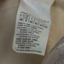 Pre Owned Weekend Max Mara Cream Floral Lurex Detail Falena Top M