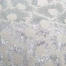 Pre Owned Weekend Max Mara Cream Floral Lurex Detail Falena Top M