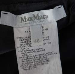 Pre Owned Max Mara Black Stretch Knit Pencil Skirt L