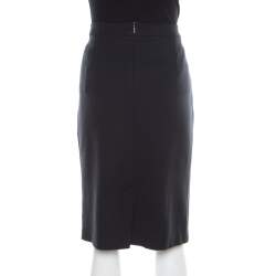 Pre Owned Max Mara Black Stretch Knit Pencil Skirt L