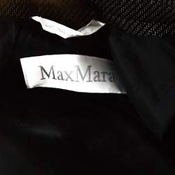 Max Mara Dark Brown Textured Stretch Wool Tailored Pant Suit S