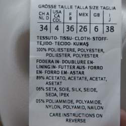 Pre Owned Max Mara Gold and Silver Metallic Fringed Crepe Gavetta Skirt S 