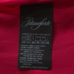 Pre Owned Max Mara Pianoforte Coral Pink Cady Sleeveless Rubino Maxi Dress L