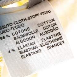 Pre Owned Max Mara Yellow Paisley Print Stretch Cotton Pencil Skirt M