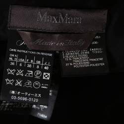 Pre Owned Max Mara Black Silk Lace Trim Sleeveless Maxi Dress S