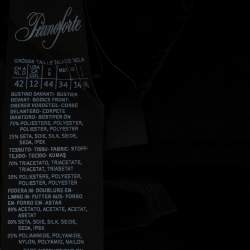 Pre Owned Max Mara Black Satin & Crepe Bow Detail Sleeveless Maxi Dress L