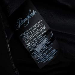 Pre Owned Max Mara Black Crepe Pilade Belted Jumpsuit L