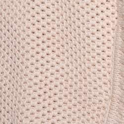 Max Mara Pink Open Knit Open Front Jacket S