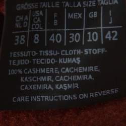 Pre Owned Max Mara x Atelier Coral Pink Cashmere Belted Cape Coat M