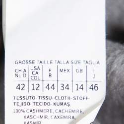 Pre Owned Max Mara Grey Cashmere Open Front Coat L