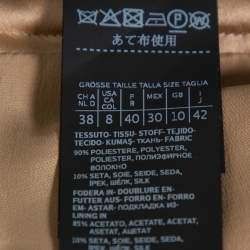 Pre Owned Max Mara Camel Brown Jacquard Ninfa fil coupé Maxi Skirt M