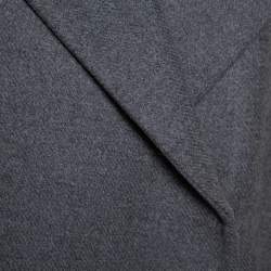 Max Mara Atelier Grey Collar Fur Lined Double Breasted Jacket S