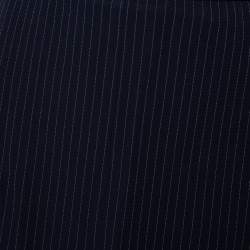 Pre Owned Max Mara Navy Blue Striped Wool Pencil Skirt M