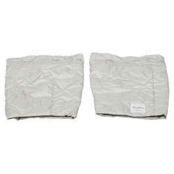 Pre Owned Max Mara The Cube Cream Quilted Fur Lined Hooded Jacket M