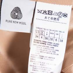 Pre Owned Max Mara Beige Wool Button Front Unno Blazer S