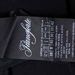 Pre Owned Max Mara Black Silk Sheer Slip Dress M