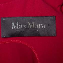 Max Mara Magenta Crepe Sleeveless Belted Cady Jumpsuit M