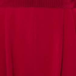 Max Mara Magenta Crepe Sleeveless Belted Cady Jumpsuit M