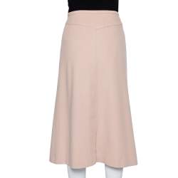 Pre Owned Max Mara Beige Wool A-Line Skirt M