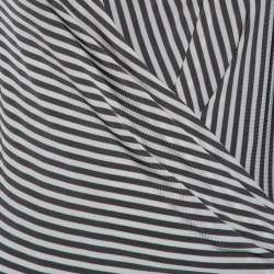 Pre Owned Max Mara Grey Striped Knit Draped Top S