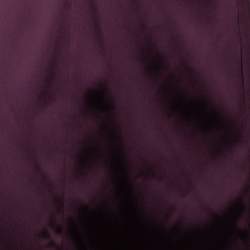 Pre Owned Max Mara Purple Stretch Satin Sheath Dress M