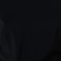 Pre Owned Max Mara Black Wool High Neck Open Neck Midi Dress L