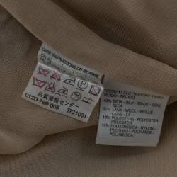 Pre Owned Max Mara Light Purple Quilted Jacquard Silk Mandarin Collar Jacket L