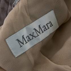 Pre Owned Max Mara Light Purple Quilted Jacquard Silk Mandarin Collar Jacket L