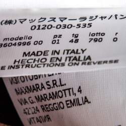 Pre Owned Max Mara Black Printed Chiffon Balocco Pleated Palazzo Pants L