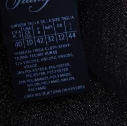 Pre Owned Max Mara Gold Lame Pleated Shoulder Detail Sleeveless Top M 