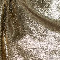 Pre Owned Max Mara Gold Lame Pleated Shoulder Detail Sleeveless Top M 