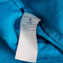 Pre Owned Weekend Max Mara Blue Linen Button Front Shirt S