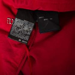 Pre Owned Max Mara Magenta Silk Chiffon Strap Sleeveless Midi Dress M